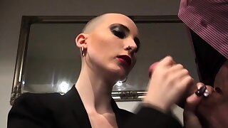 German skinhead teen get cum on head after deep throat