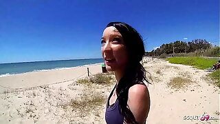 Skinny Teenage Tania Pickup for First Assfuck at Public Beach by old Fellow