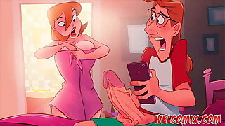Sending nude photos to her hubby - The Naughty Home Animation - Title 02