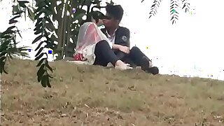 Indian lover kissing wide park part 5